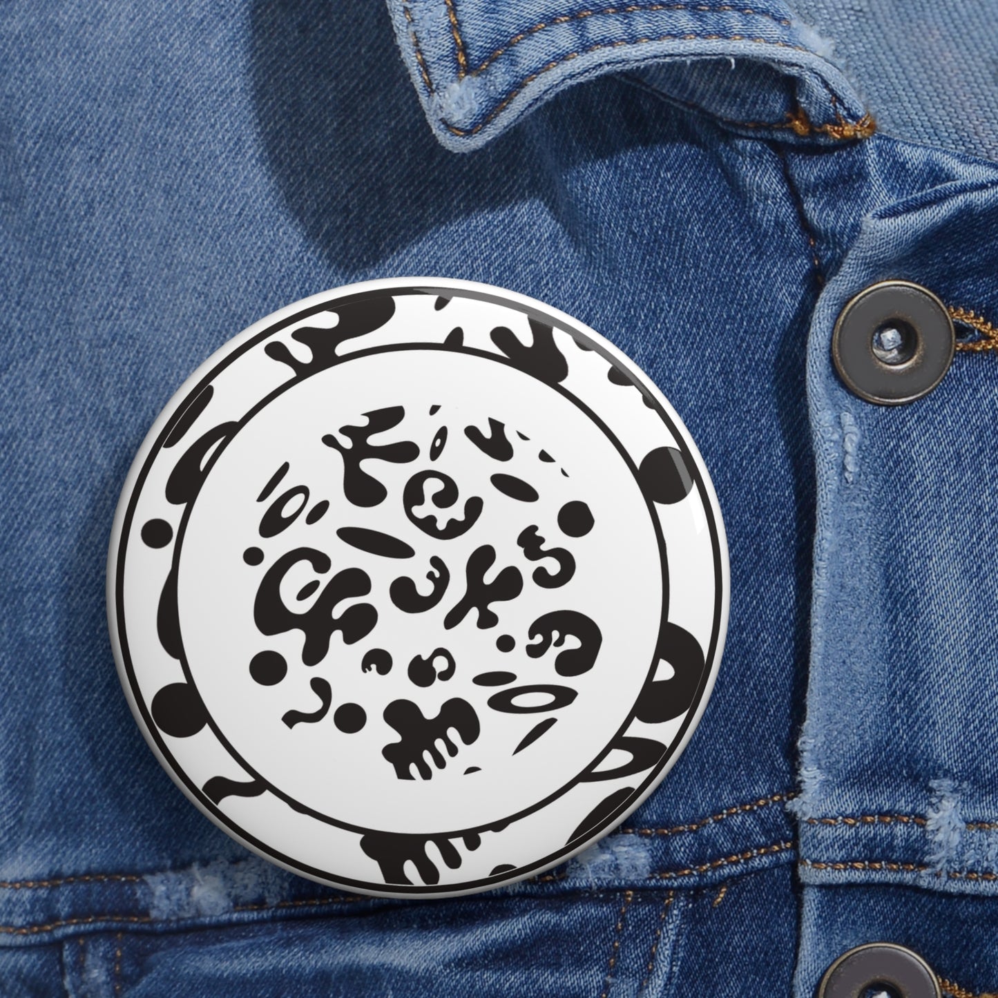 Adorn'd Pin Button - Starlight White