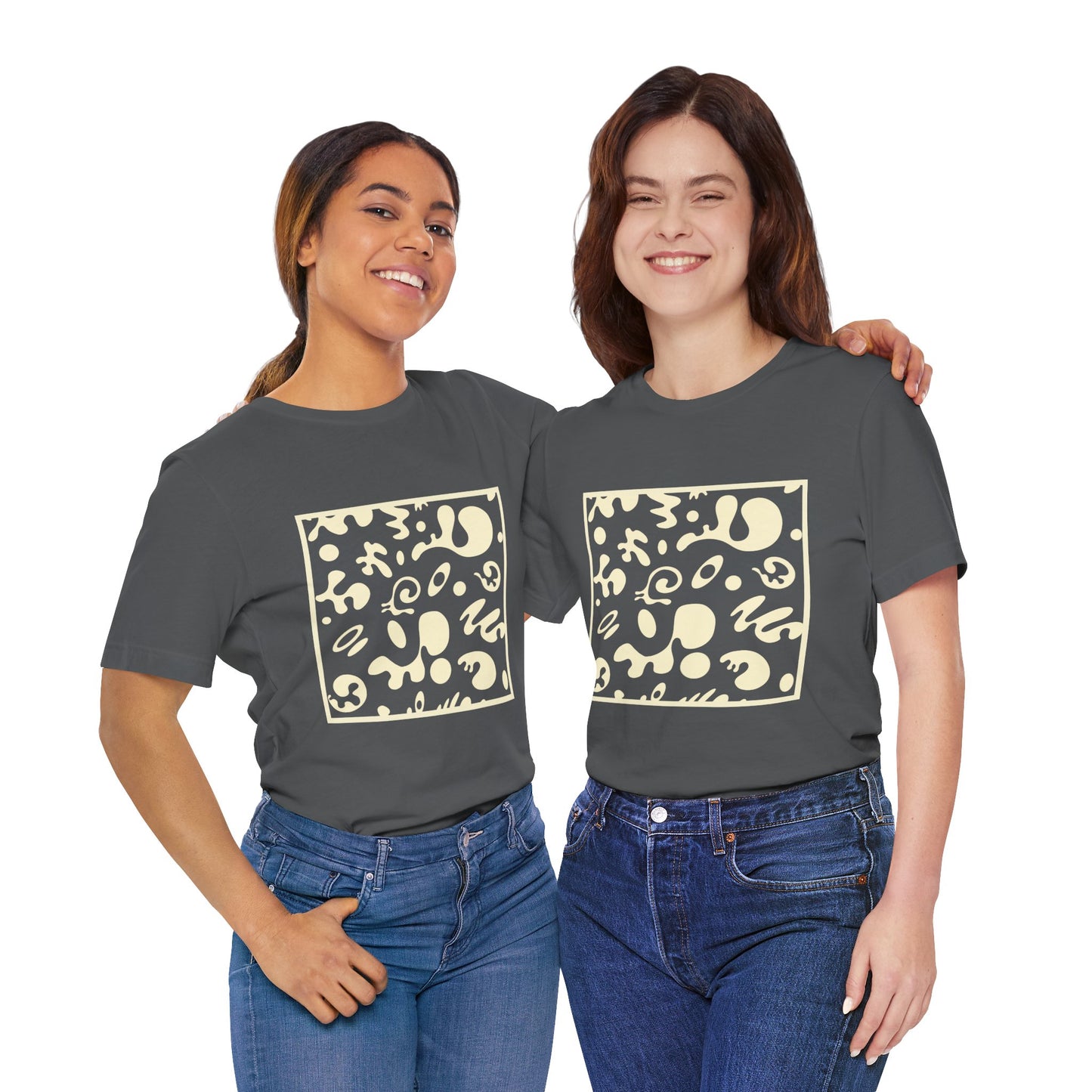 Adorn'd Unisex Jersey Short Sleeve Tee - Blank Page White Print