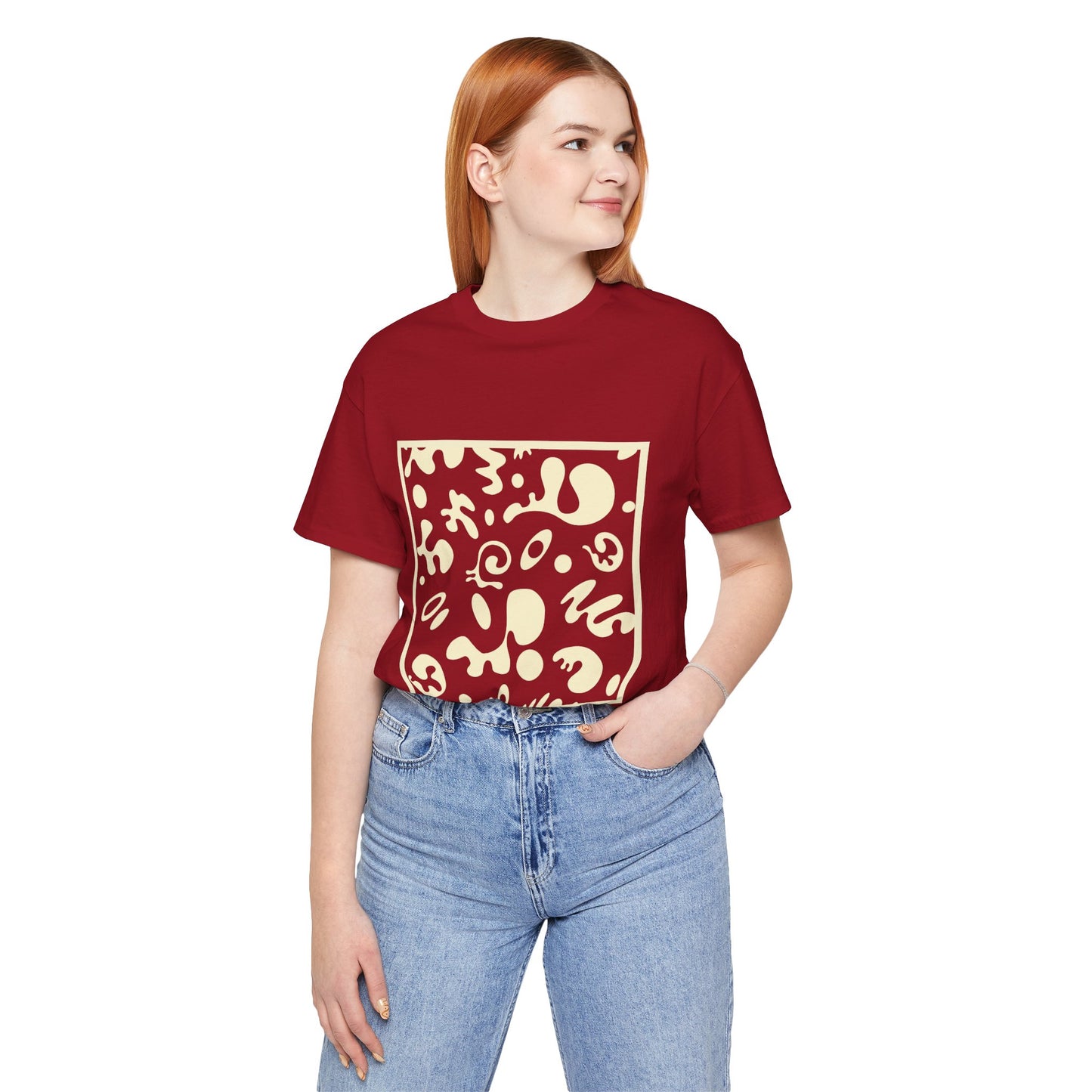 Adorn'd Unisex Jersey Short Sleeve Tee - Blank Page White Print