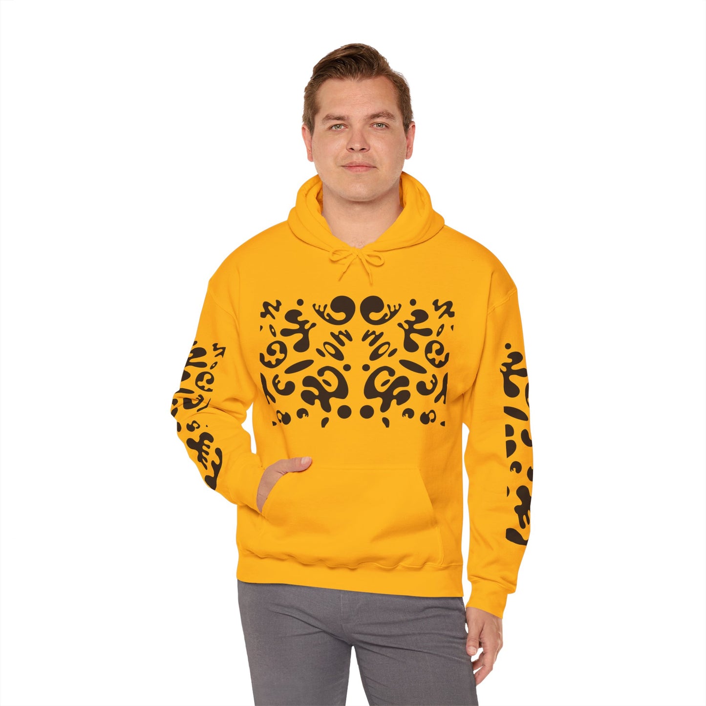 Mirror Work Unisex Heavy Blend™ Hooded Sweatshirt - Smoke Signal Black Print