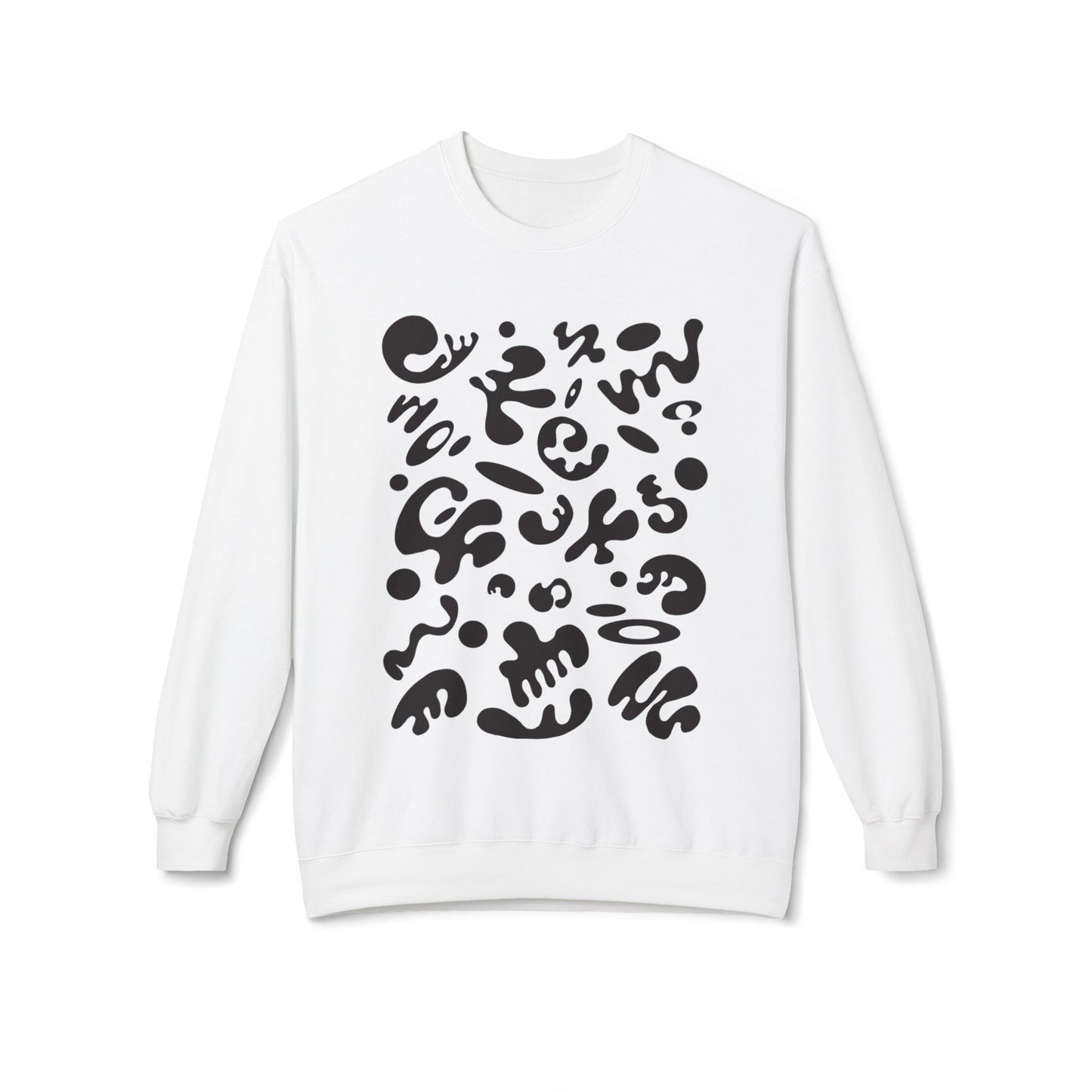 Pure Imagination Unisex Midweight Softstyle Fleece Crewneck Sweatshirt - Smoke Signal Black Print