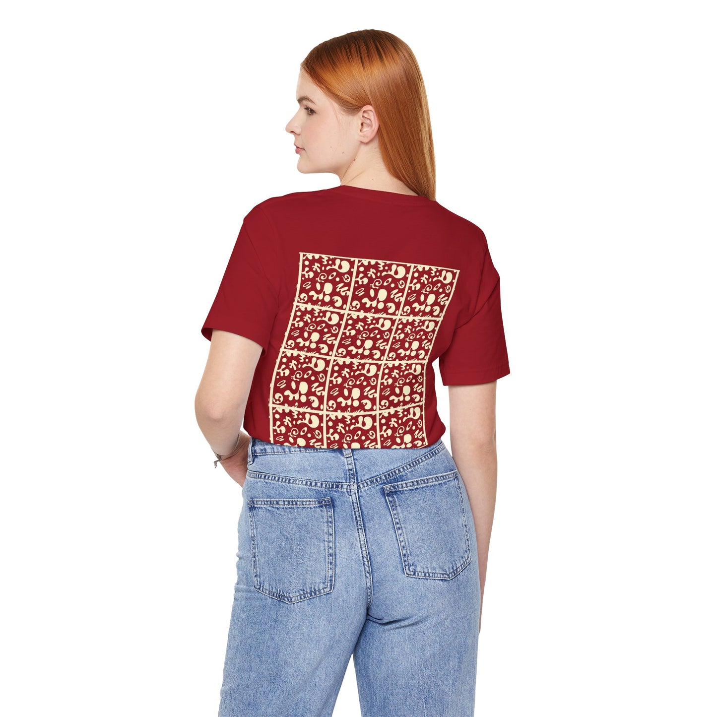 Adorn'd Unisex Jersey Short Sleeve Tee - Blank Page White Print