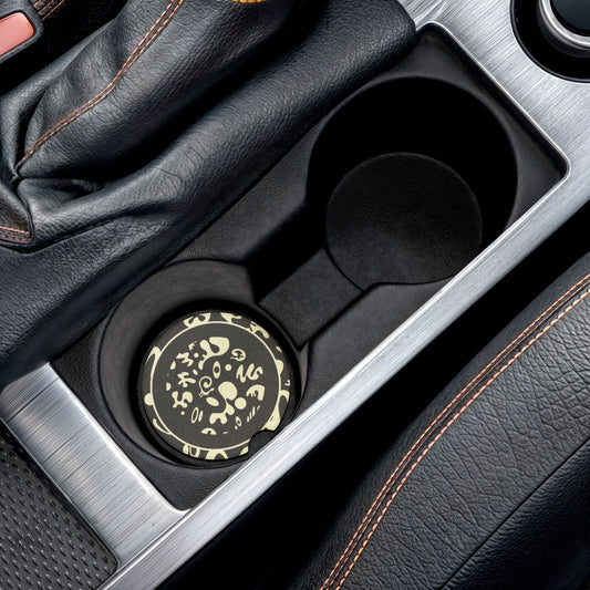 Adorn'd Soapstone Car Coaster - Smoke Signal Black
