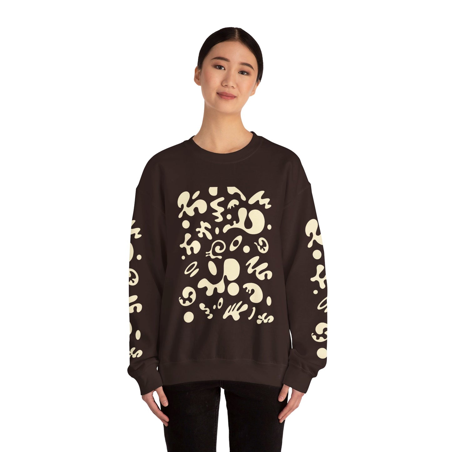 PURE IMAGINATION UNISEX HEAVY BLEND™ CREWNECK SWEATSHIRT - Warm White Print