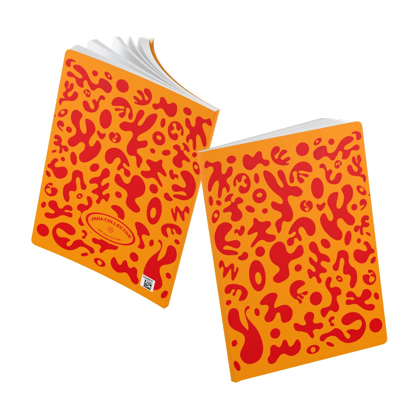Pure Imagination Softcover Journal w Inside Prints + Tear-Off Pages (Ruled Line) - Heat Theory Orange