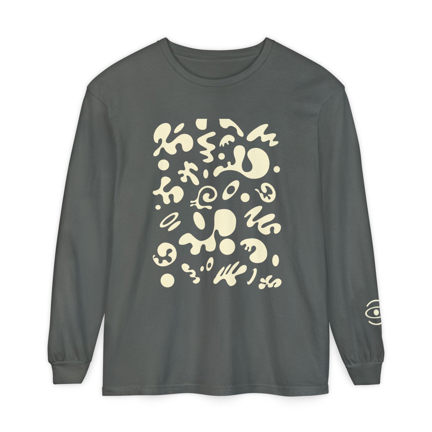 Pure Imagination Unisex Garment-Dyed Long Sleeve T-Shirt - Blank Page White Print