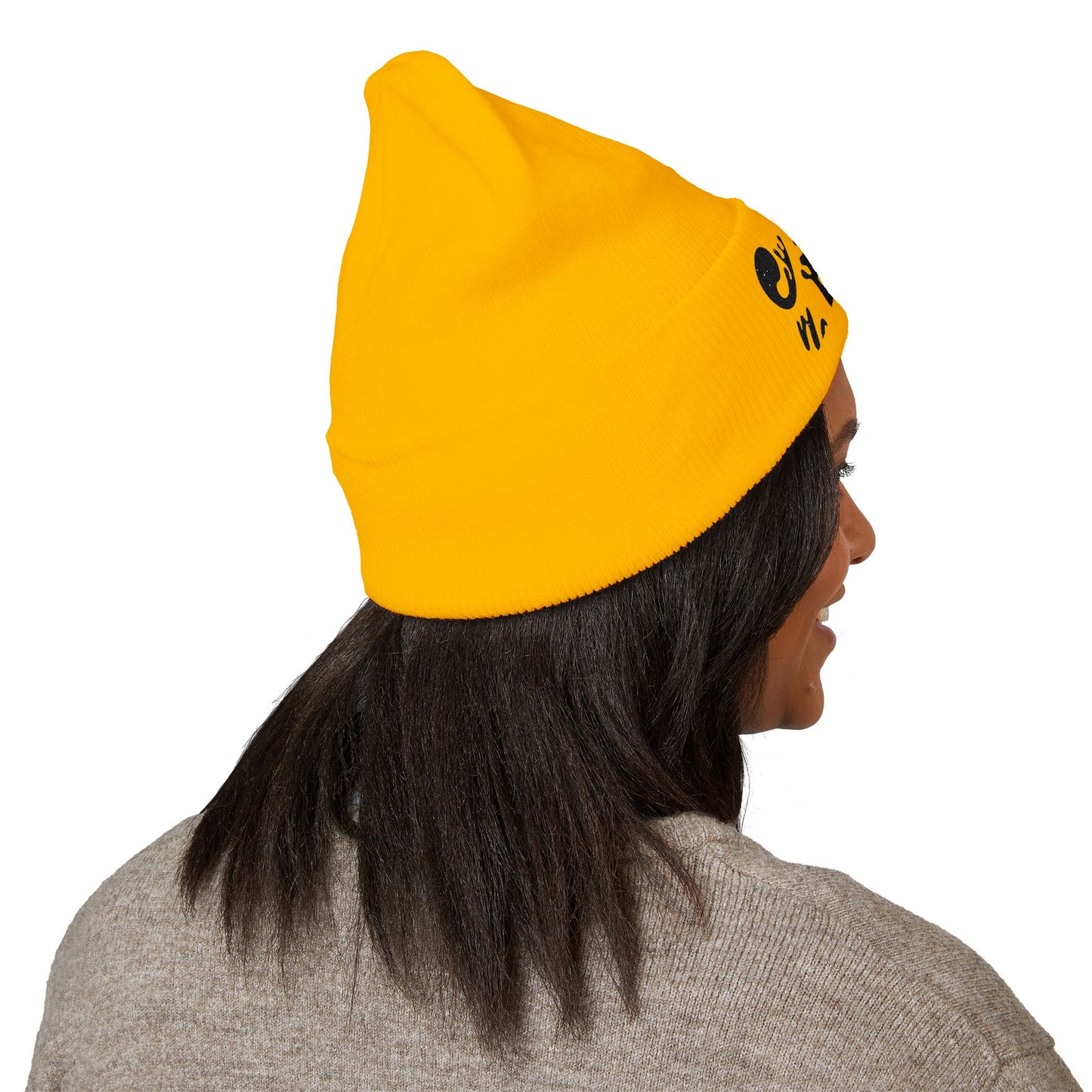 Pure Imagination Embroidered Classic Cuffed Beanie - Smoke Signal Black