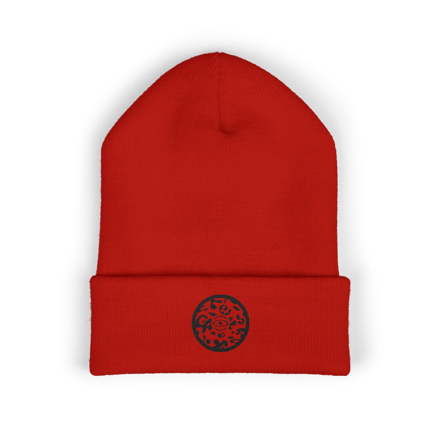 Adorn'd Logo Embroidered Classic Cuffed Beanie - Smoke Signal Black