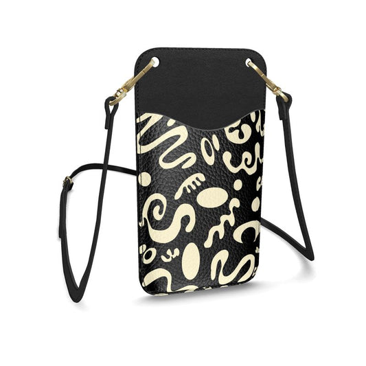 Adorn'd Leather Phone Case w Strap & Card Holder