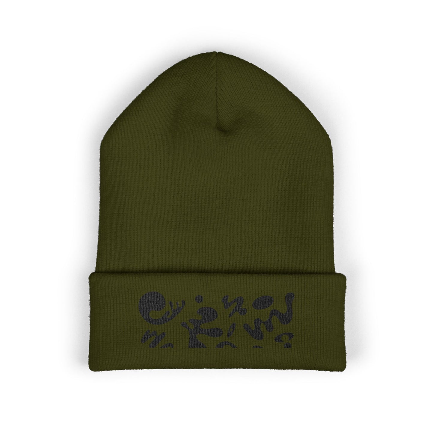 Pure Imagination Embroidered Classic Cuffed Beanie - Smoke Signal Black