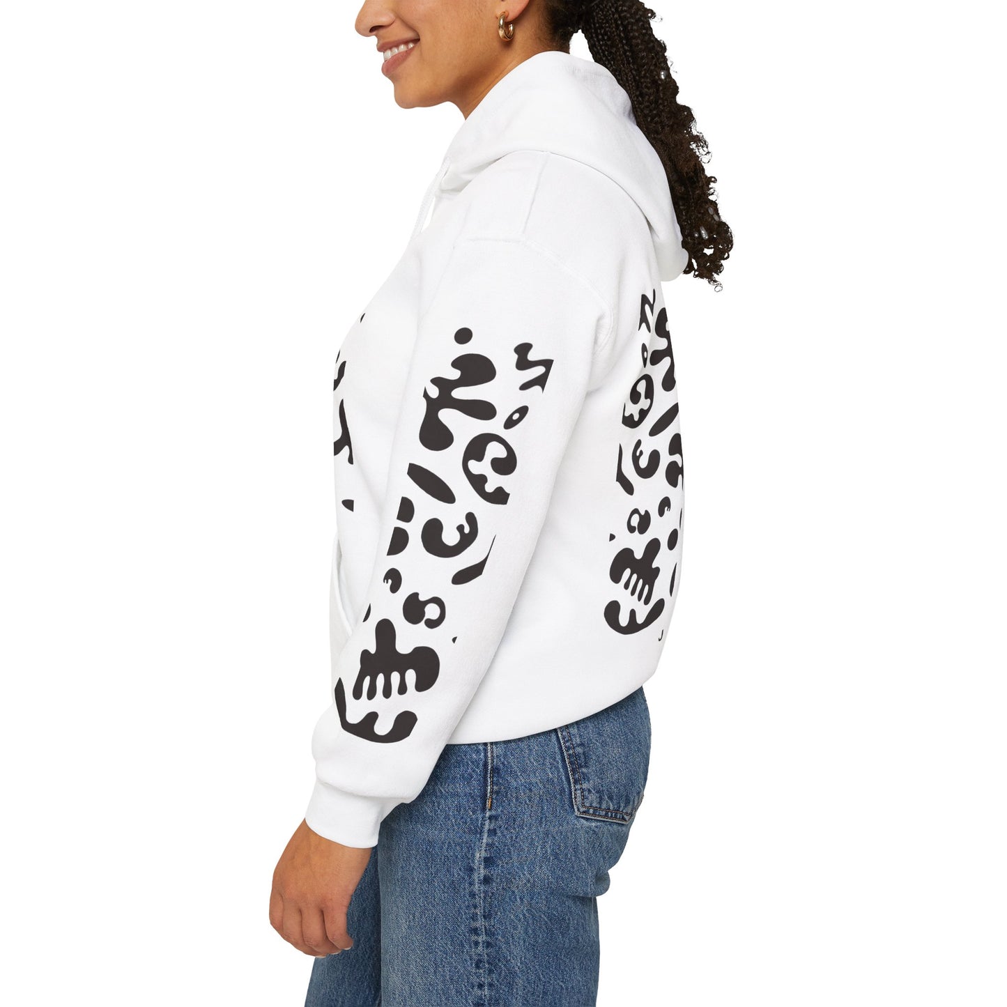 Mirror Work Unisex Heavy Blend™ Hooded Sweatshirt - Smoke Signal Black Print