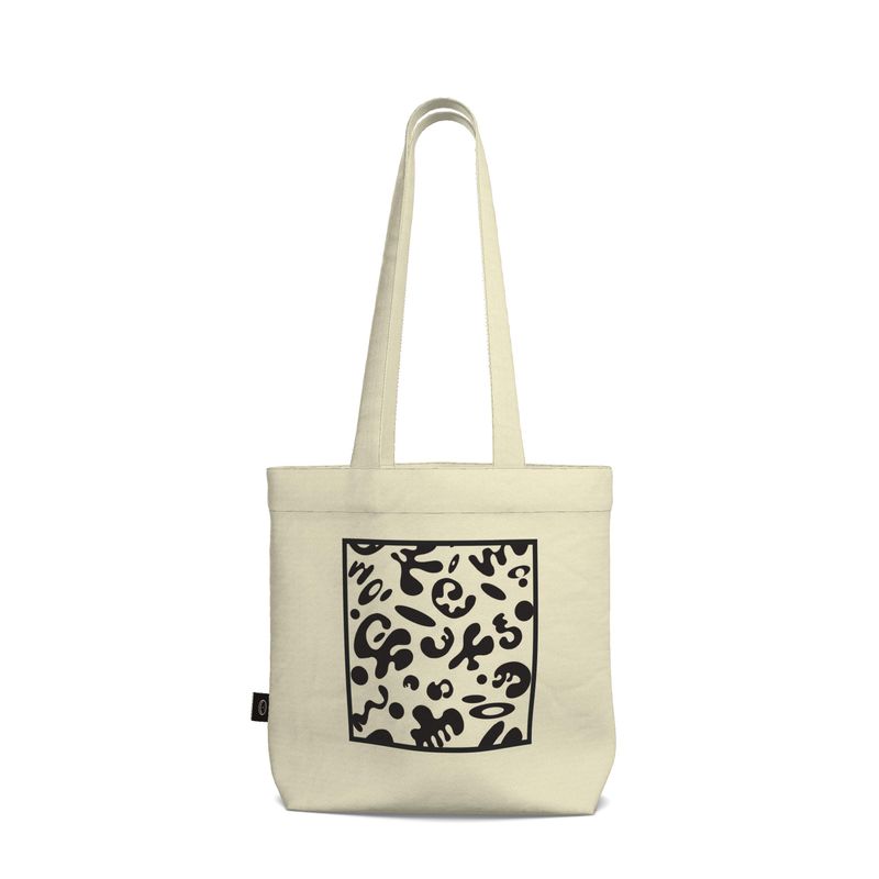 Nourish'd Everyday Tote Bag - Smoke Signal Black Print