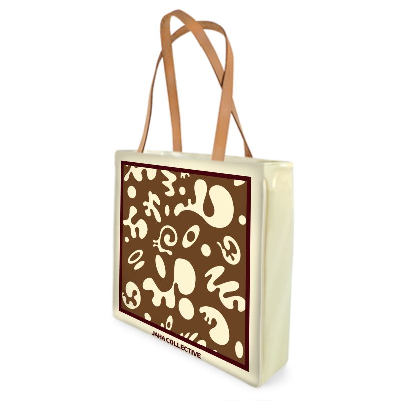 Nourish'd Luxe Shopper Beach Bag Tote - Cocoa Special Edition Print