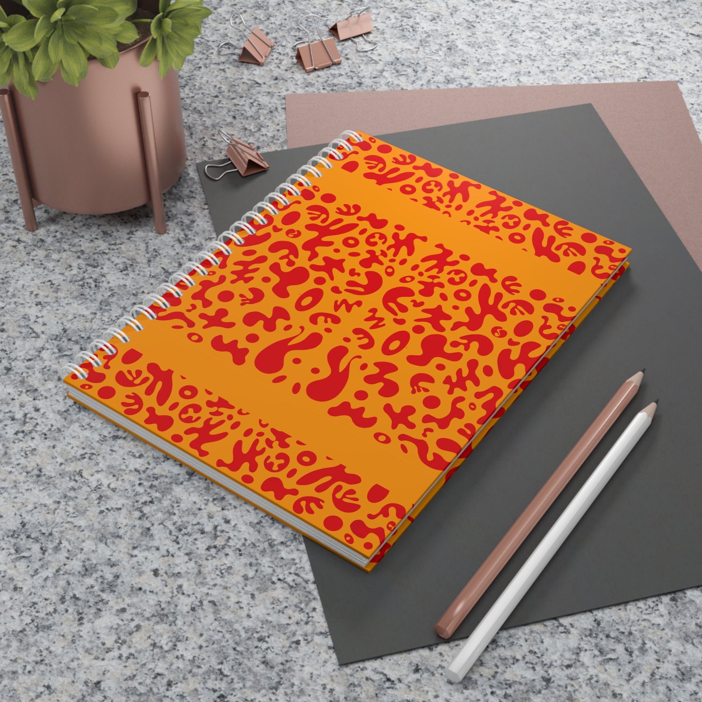 Mirror Work Color Spiral Notebook (Wide Ruled) - Heat Theory