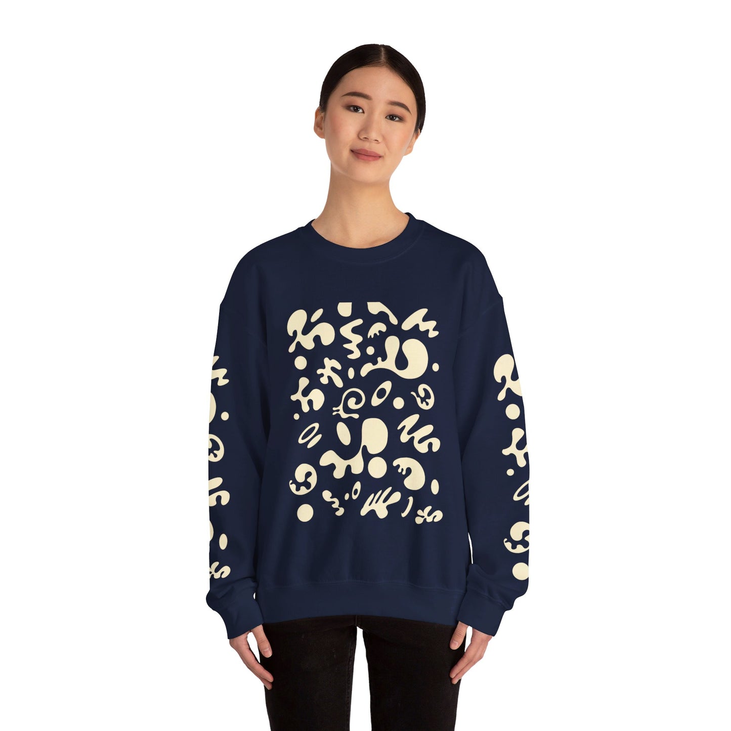 PURE IMAGINATION UNISEX HEAVY BLEND™ CREWNECK SWEATSHIRT - Warm White Print