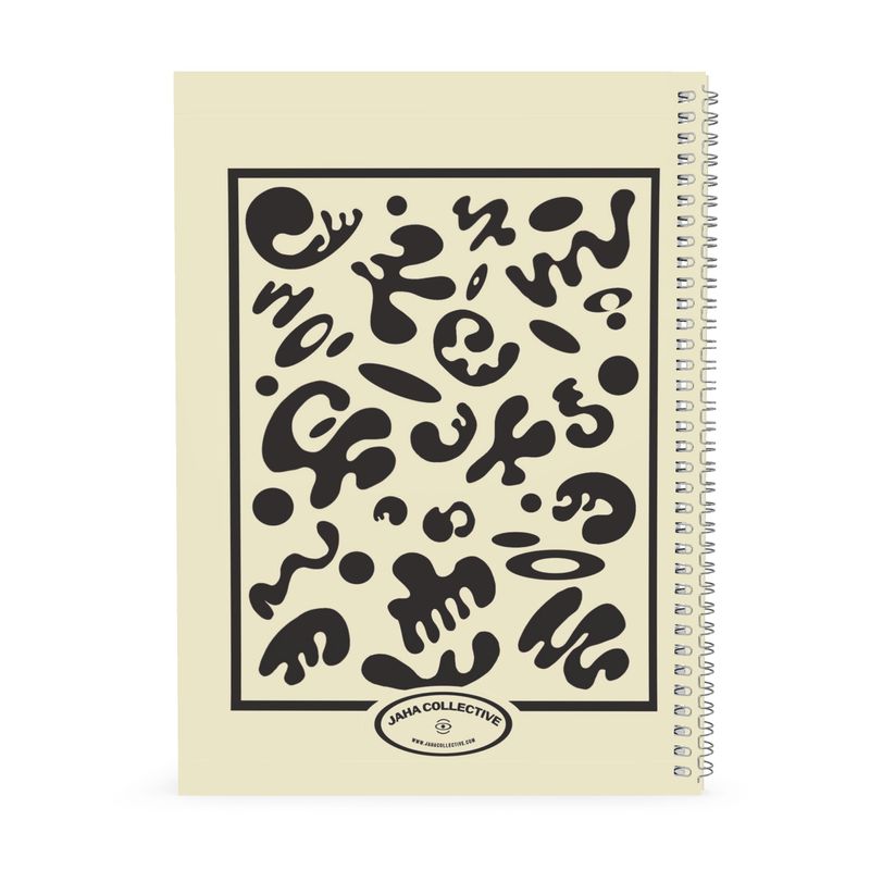 Deep Dream Luxe Designer Spiral Notebook (Plain or Ruled Line) - Blank Page White