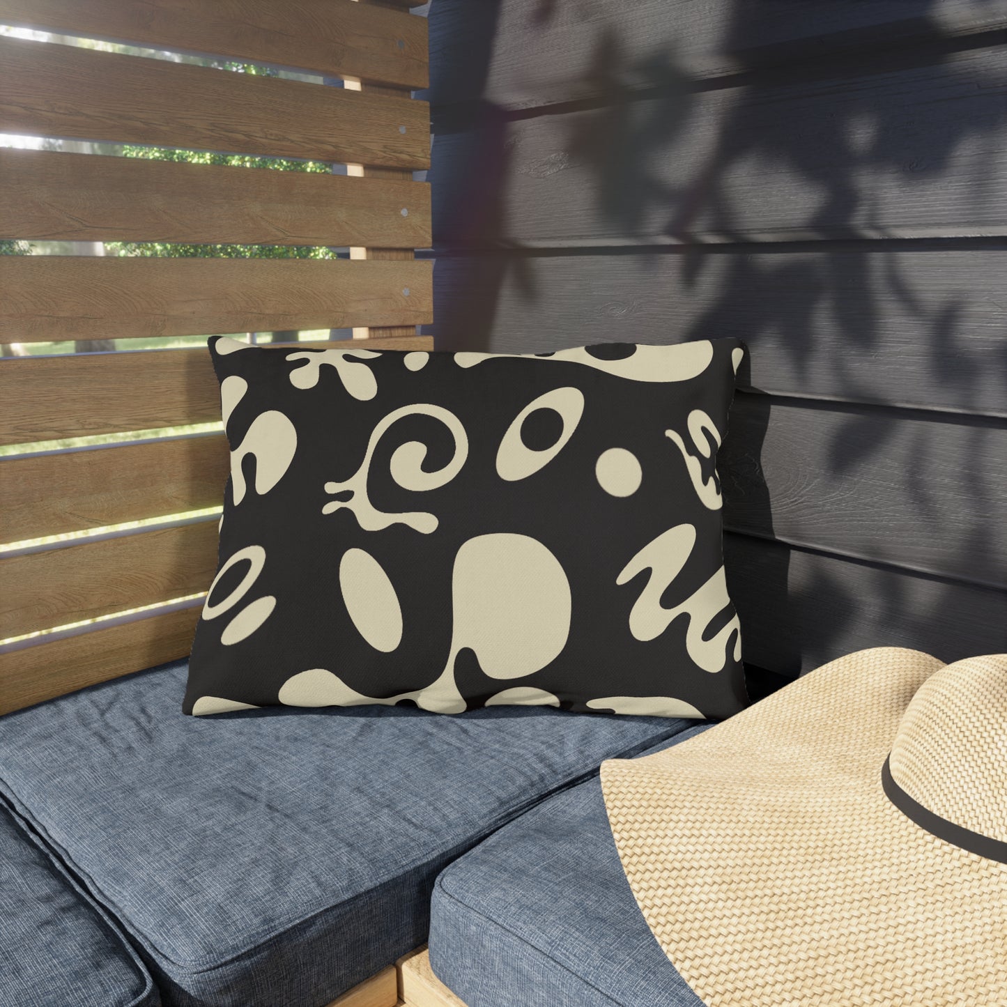 Pure Imagination Outdoor Pillows - Smoke Signal Black