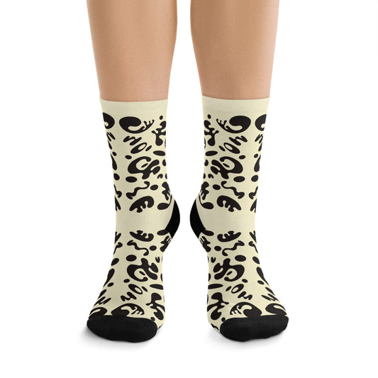 Mirror Work Minimalist Eco-Friendly Socks - Blank Page White