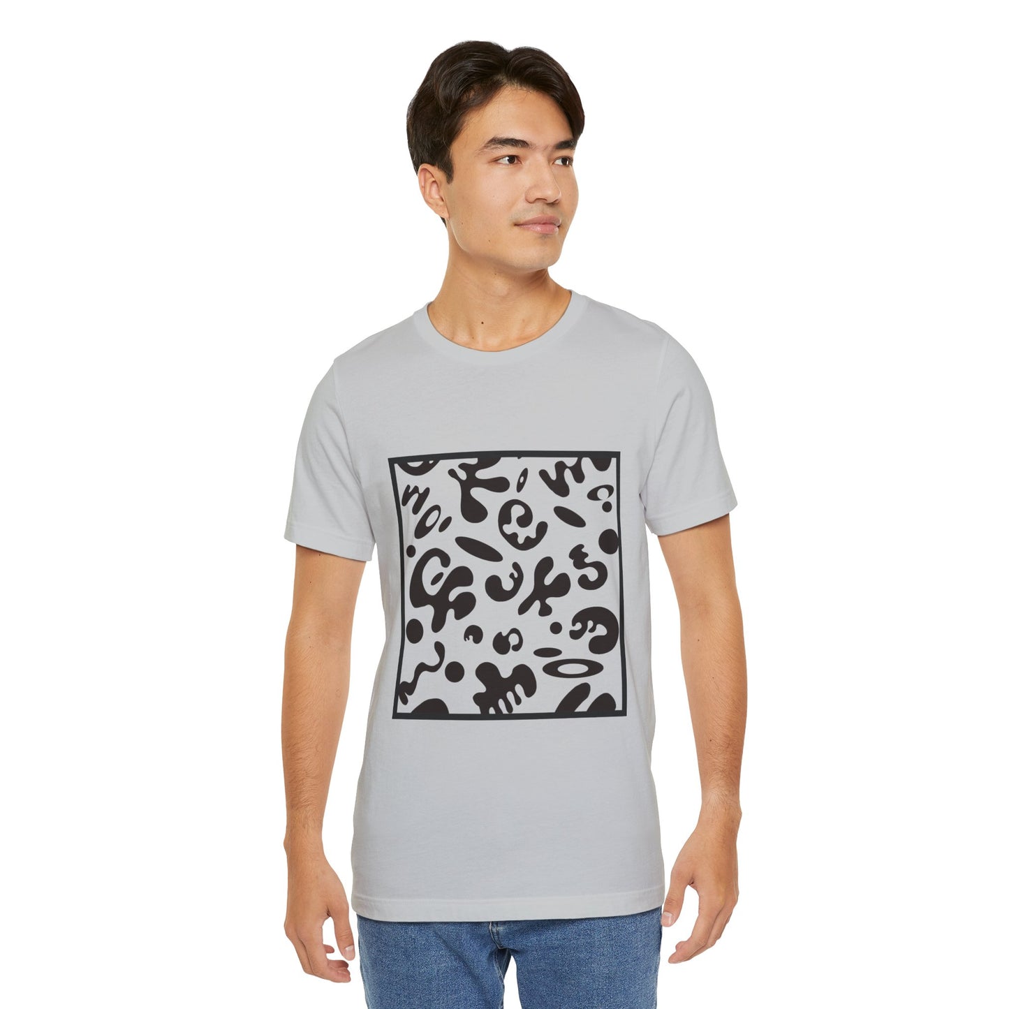 Adorn'd Unisex Jersey Short Sleeve Tee - Smoke Signal Black Print