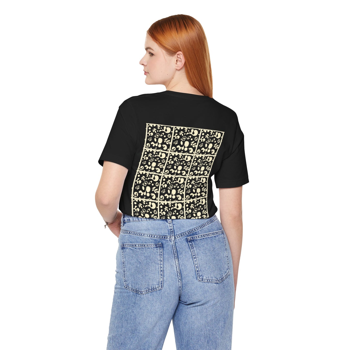 Adorn'd Unisex Jersey Short Sleeve Tee - Blank Page White Print