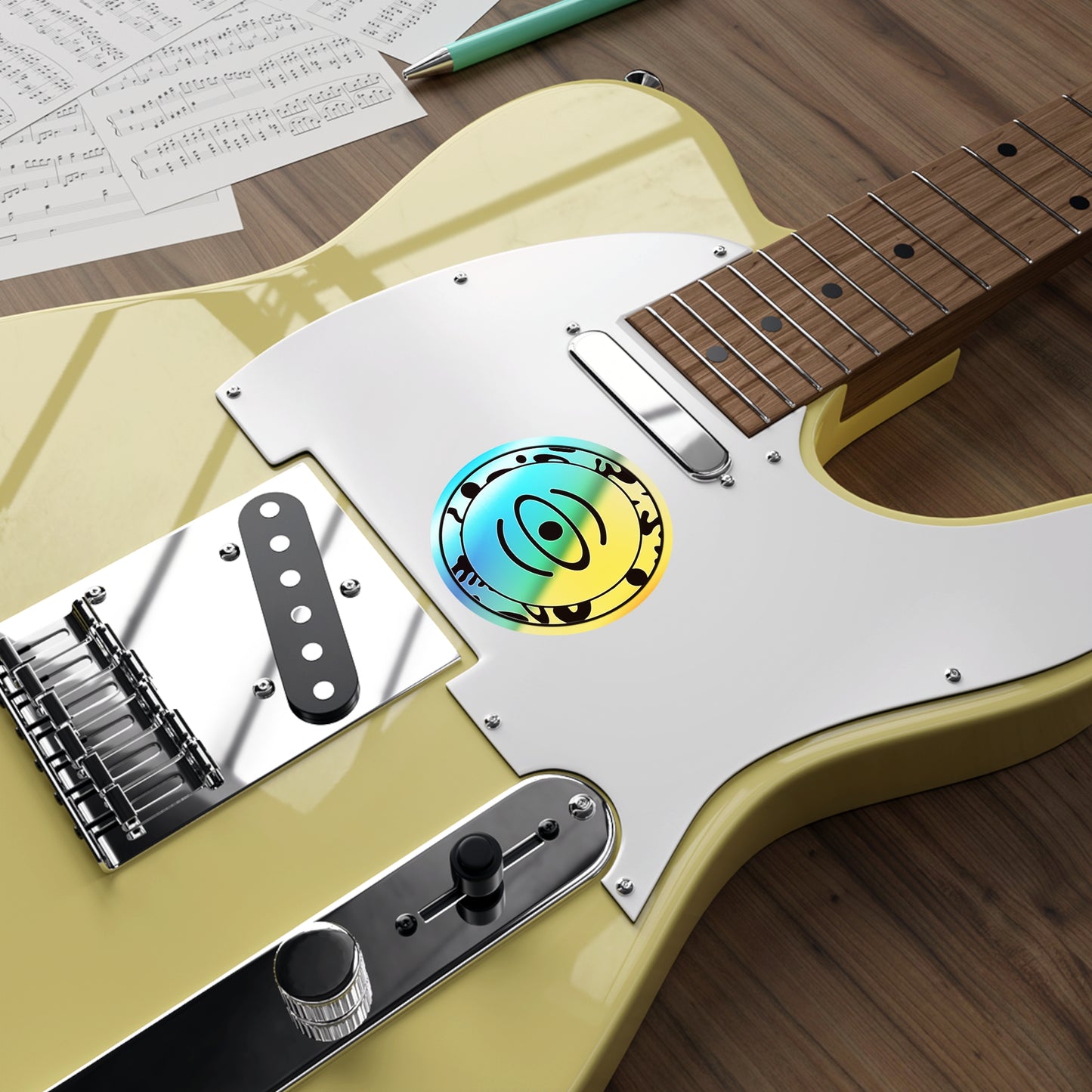Adorn'd Logo Holographic Die Cut Stickers - Blank Page Holo