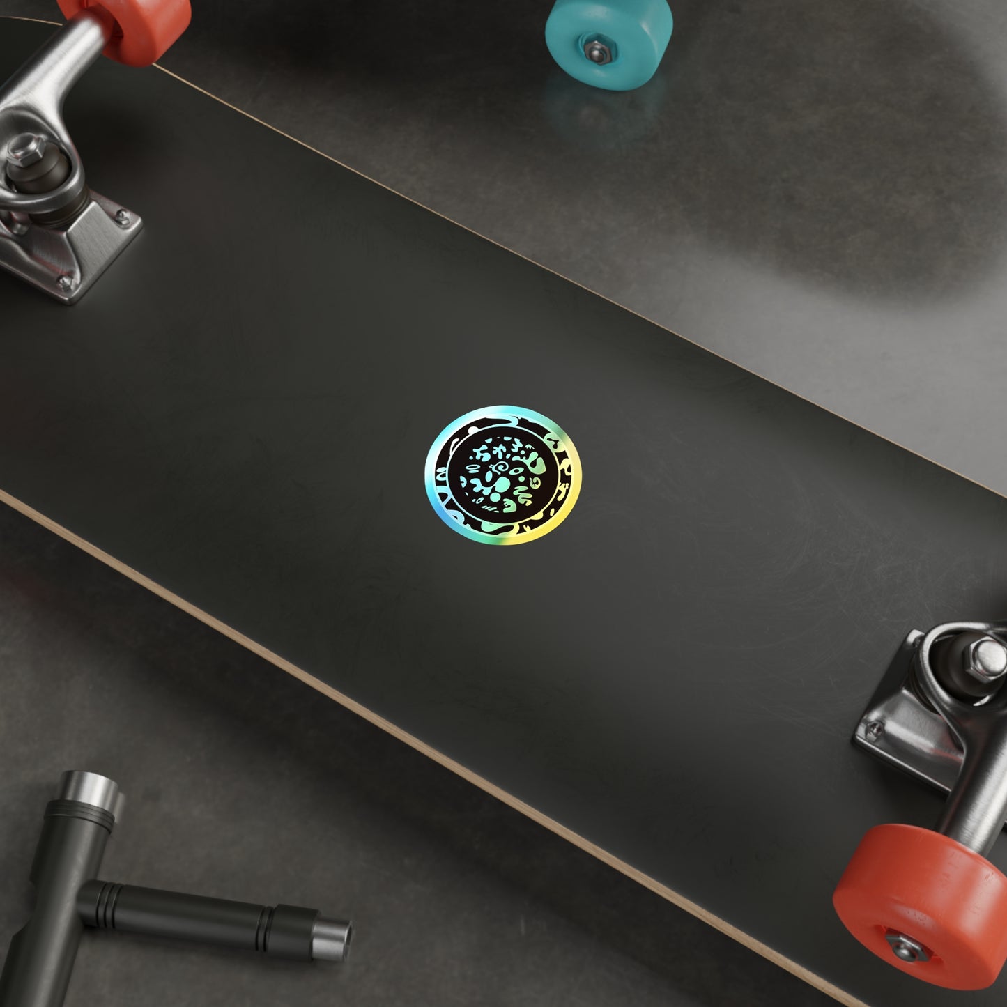 Adorn'd Holographic Die Cut Stickers - Smoke Signal Black