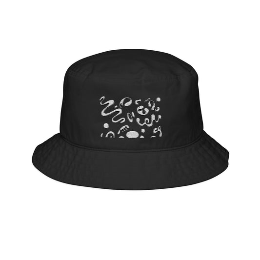 Pure Imagination Embroidered Bucket Hat – Starlight White