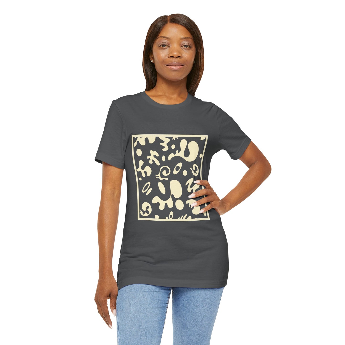 Adorn'd Unisex Jersey Short Sleeve Tee - Blank Page White Print