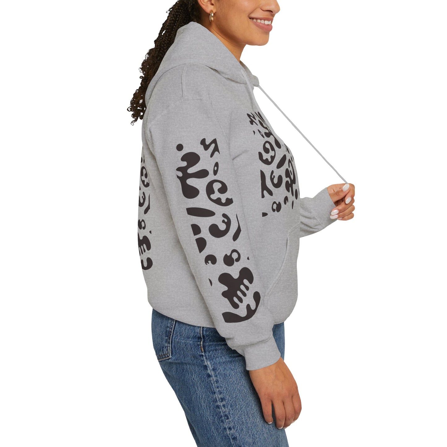 Mirror Work Unisex Heavy Blend™ Hooded Sweatshirt - Smoke Signal Black Print