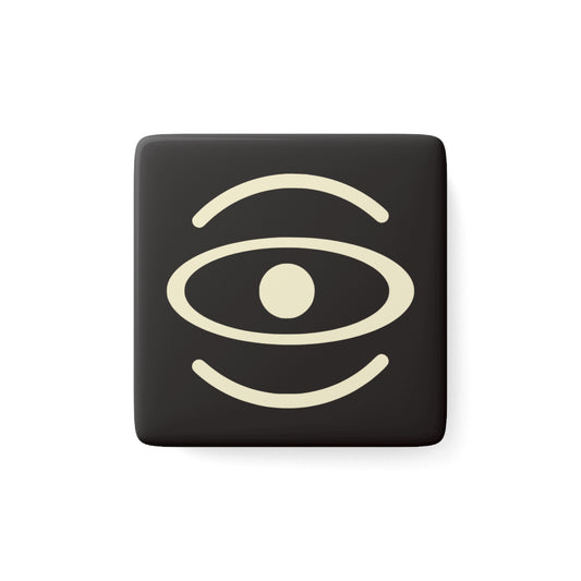Jaha Logo Square Porcelain Magnet - Smoke Signal Black