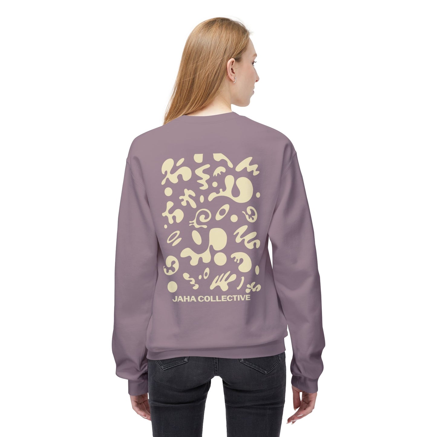 Pure Imagination Unisex Midweight Softstyle Fleece Crewneck Sweatshirt - Blank Page White Print