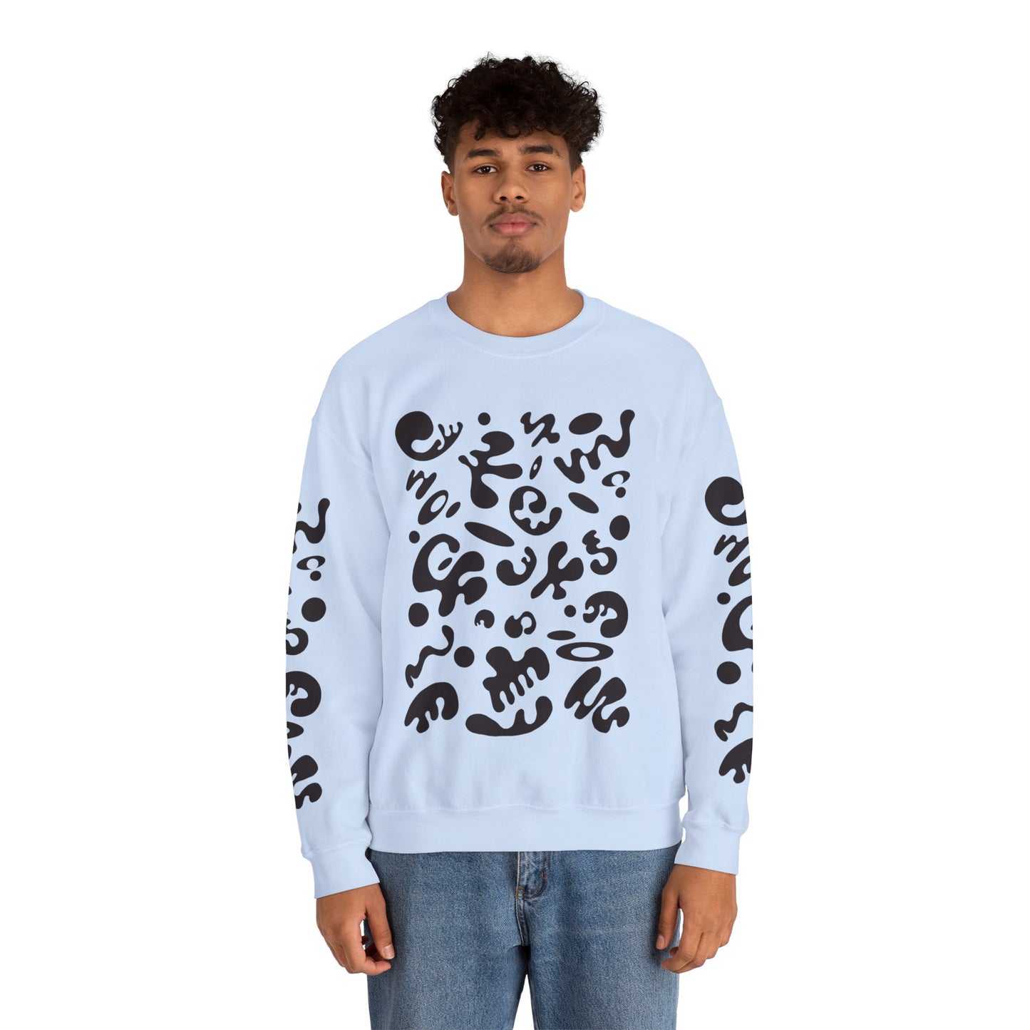 Pure Imagination Unisex Heavy Blend™  Crewneck Sweatshirt- Smoke Signal Black Print