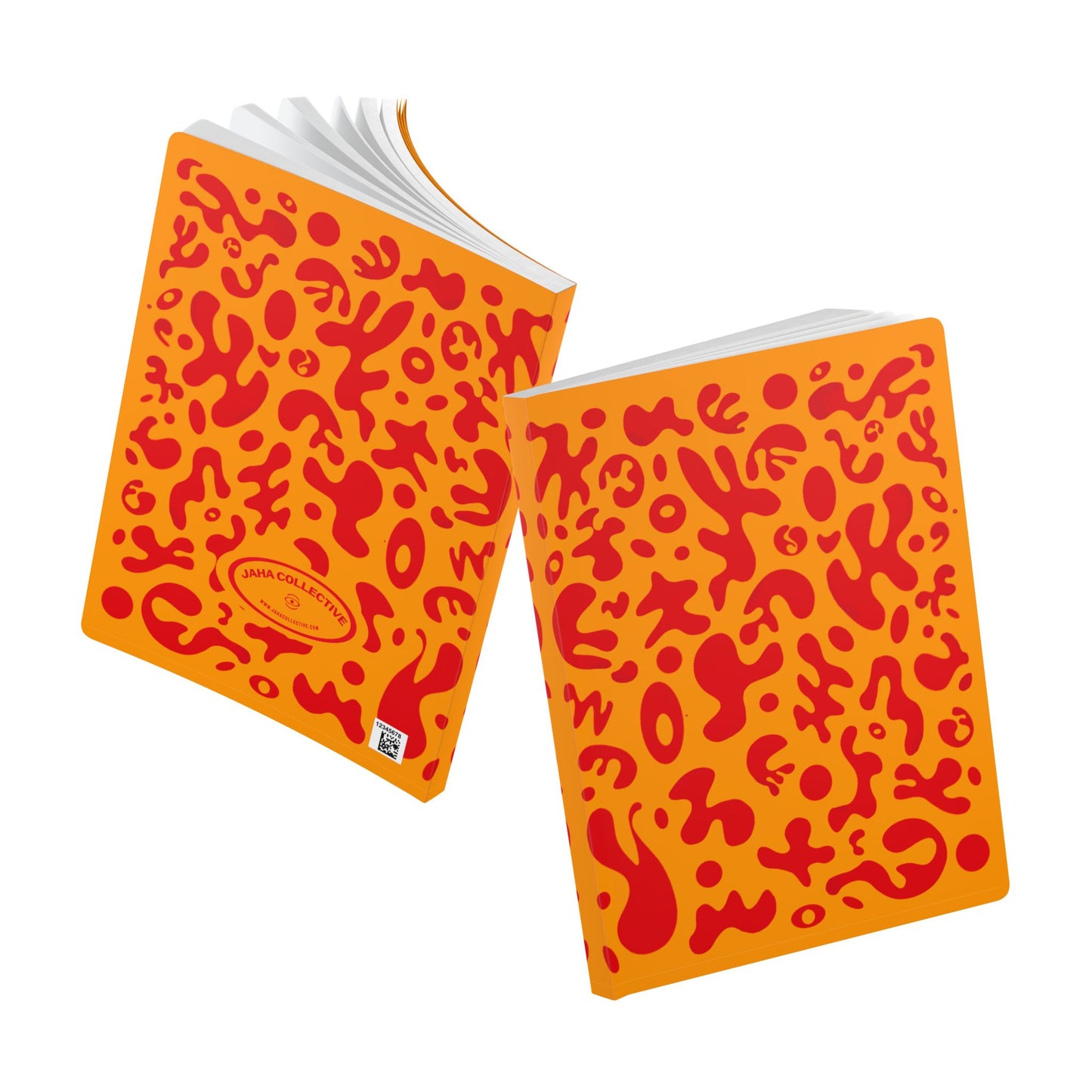 Pure Imagination Softcover Journal w Inside Prints + Tear-Off Pages (Ruled Line) - Heat Theory Orange