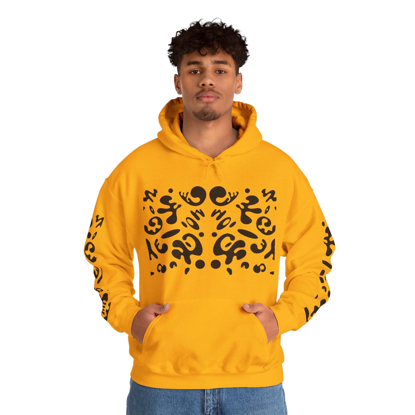 Mirror Work Unisex Heavy Blend™ Hooded Sweatshirt - Smoke Signal Black Print