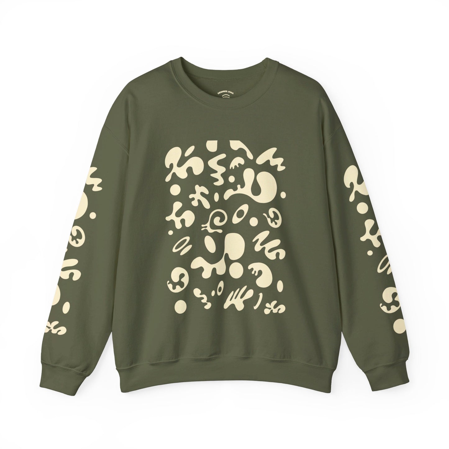 PURE IMAGINATION UNISEX HEAVY BLEND™ CREWNECK SWEATSHIRT - Warm White Print