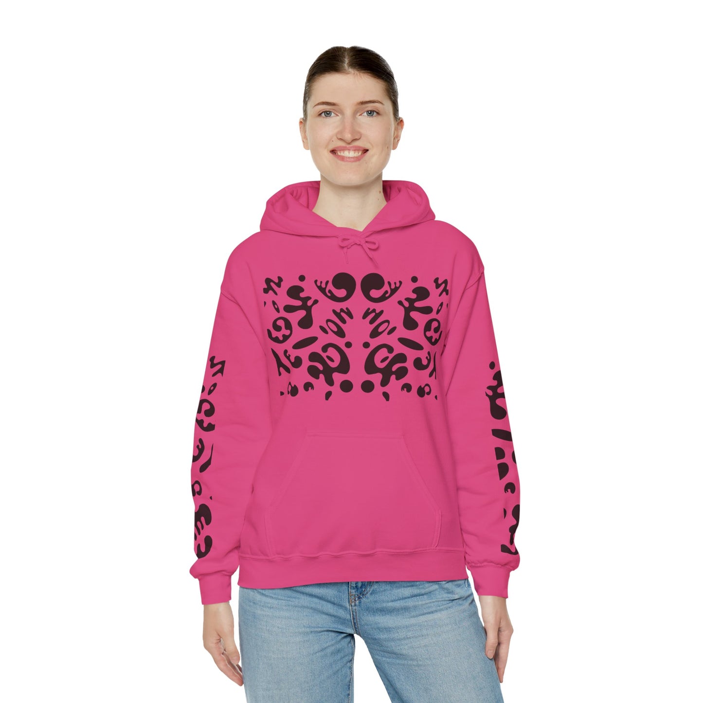 Mirror Work Unisex Heavy Blend™ Hooded Sweatshirt - Smoke Signal Black Print