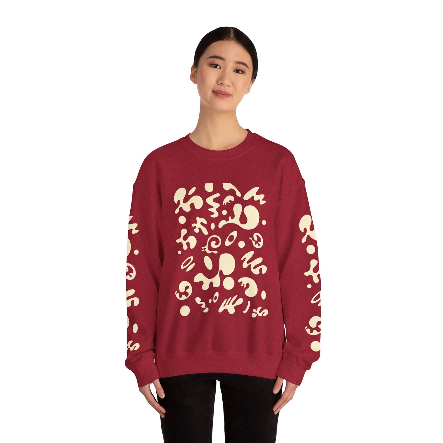 PURE IMAGINATION UNISEX HEAVY BLEND™ CREWNECK SWEATSHIRT - Warm White Print