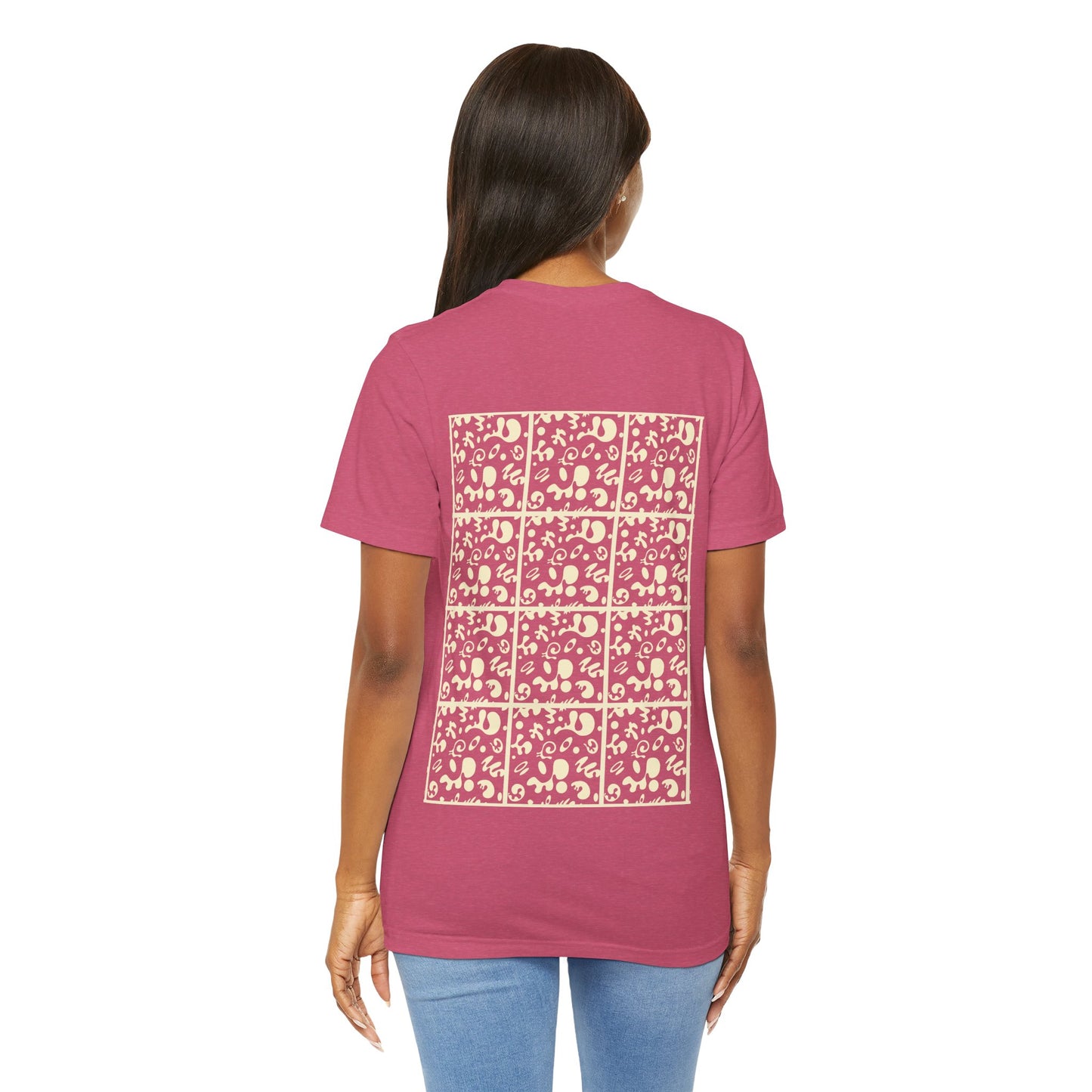 Adorn'd Unisex Jersey Short Sleeve Tee - Blank Page White Print