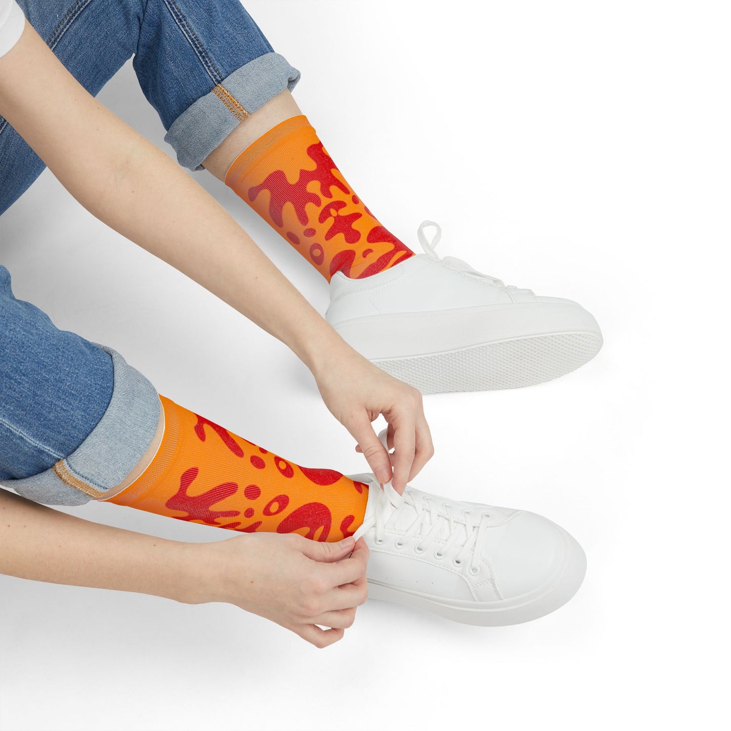 Mirror Work Color Crew Socks - Heat Theory