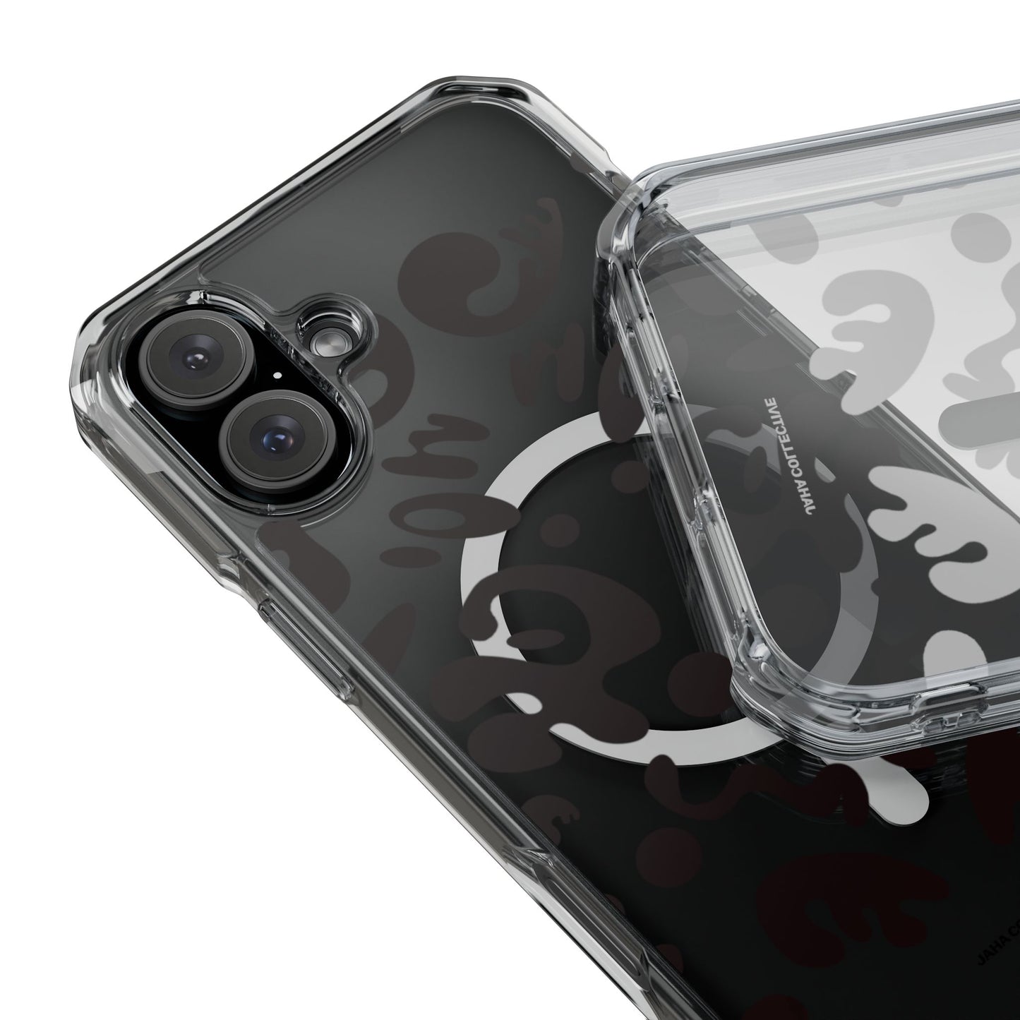 Mirror Work Clear MagSafe Impact Case - Smoke Signal Black