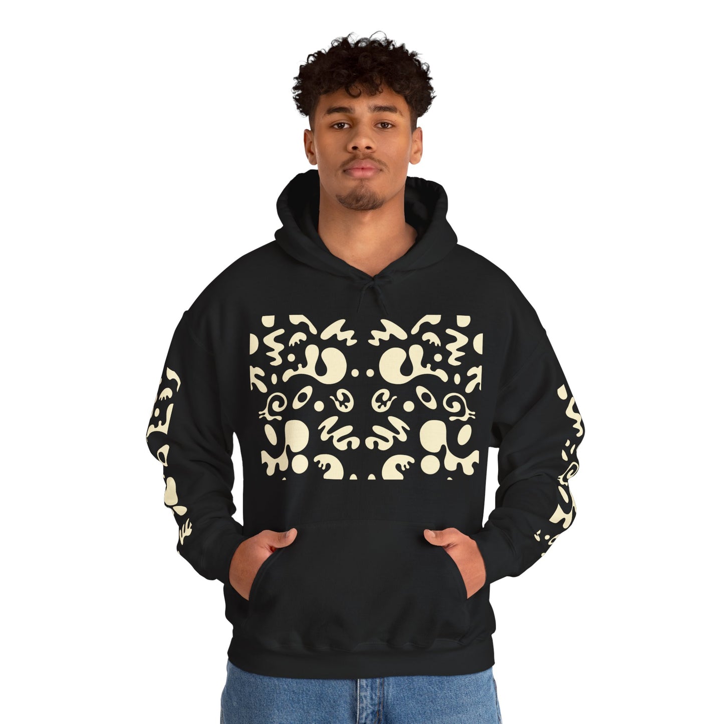 Mirror Work Unisex Heavy Blend™ Hooded Sweatshirt - Blank Page White Print