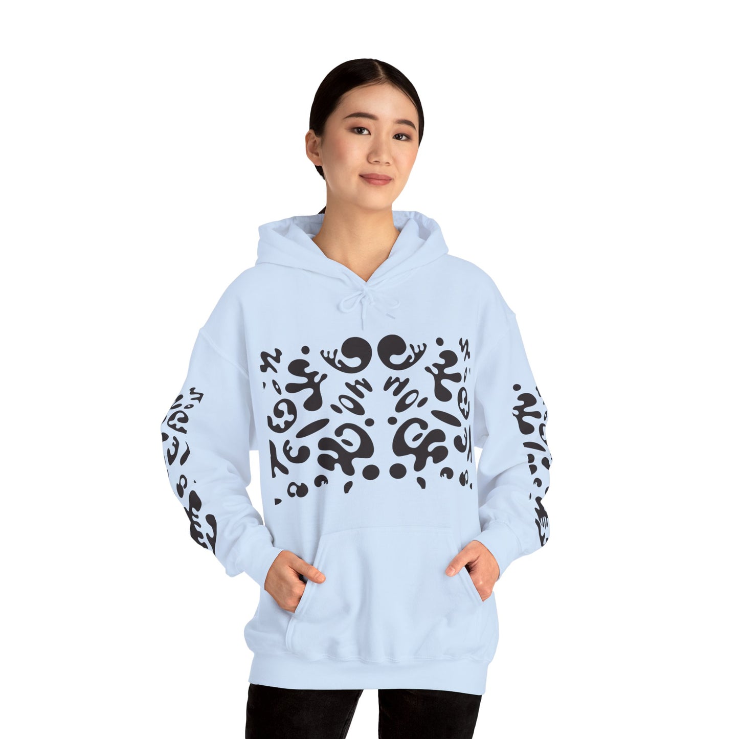 Mirror Work Unisex Heavy Blend™ Hooded Sweatshirt - Smoke Signal Black Print