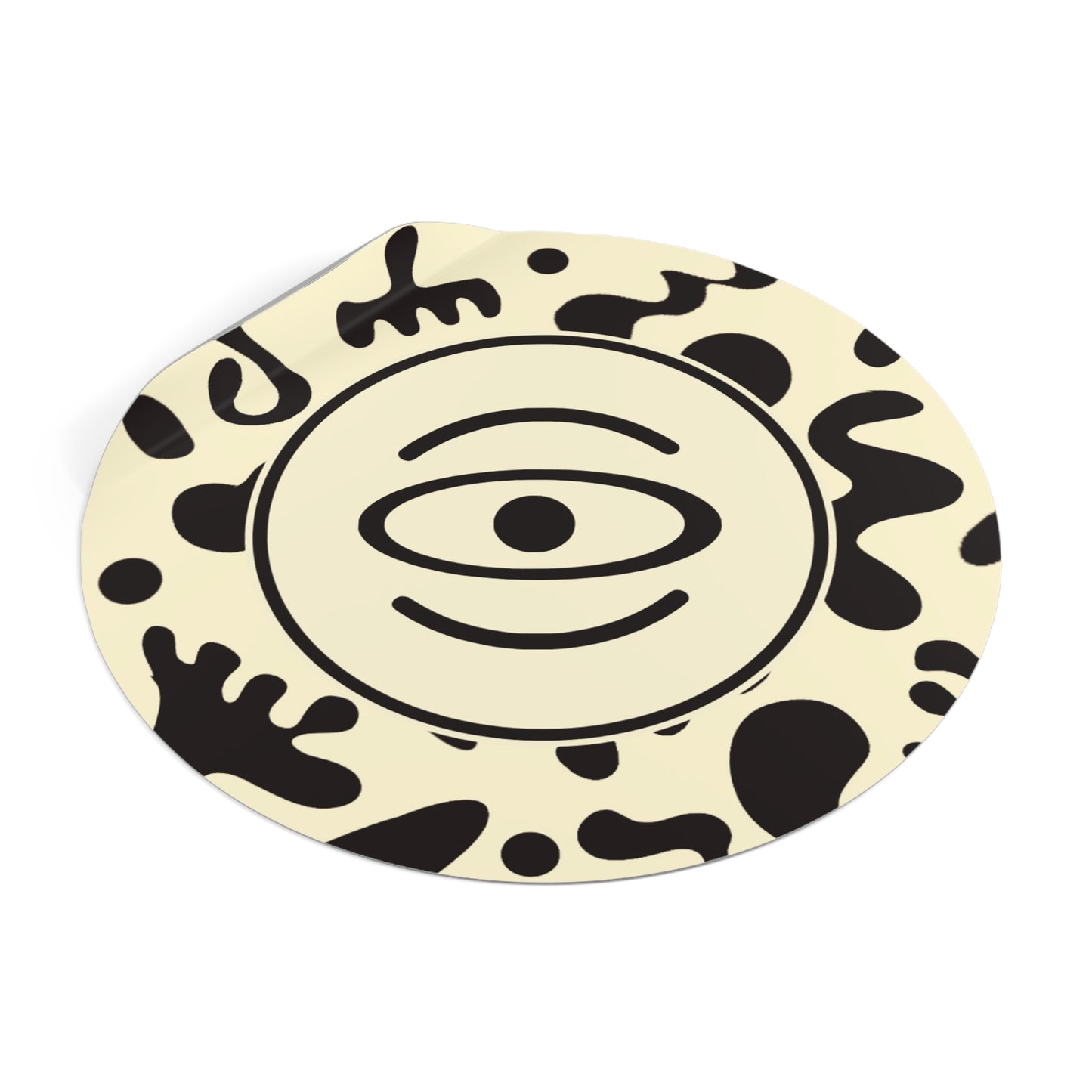 Adorn'd Logo Round Vinyl Stickers - Blank Page