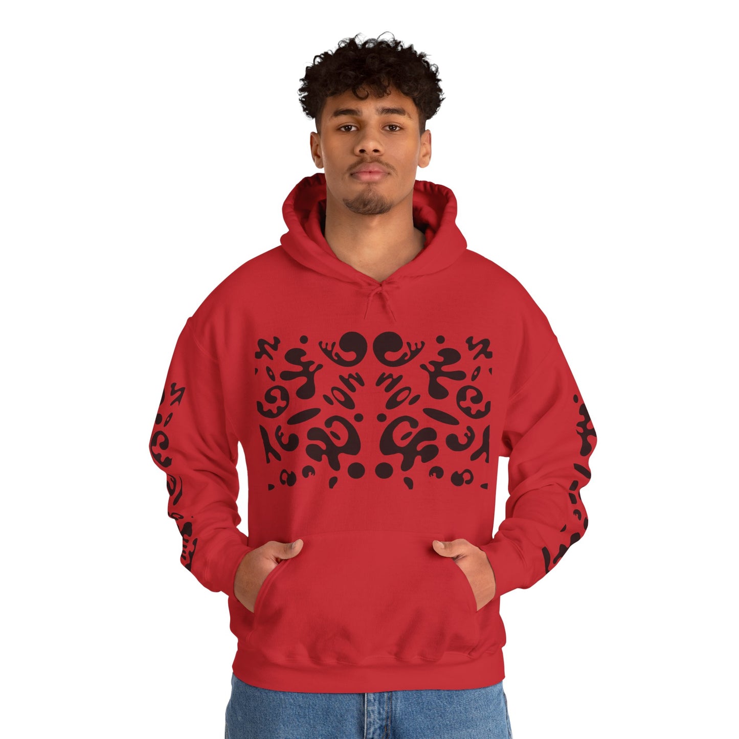 Mirror Work Unisex Heavy Blend™ Hooded Sweatshirt - Smoke Signal Black Print