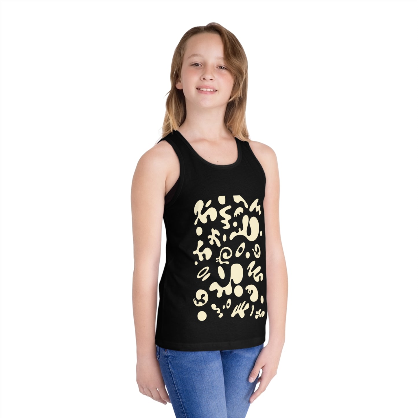 Bright Future Kid's Jersey Tank Top - Blank Page White