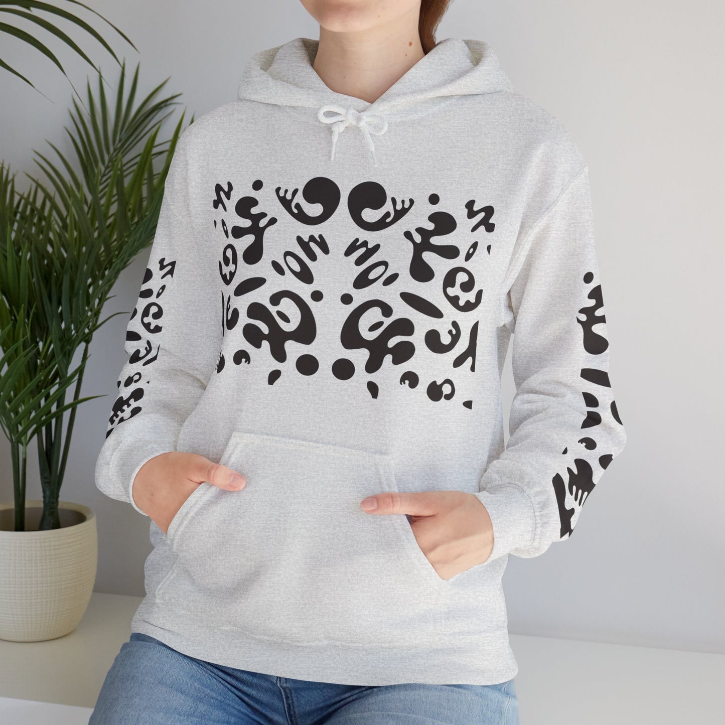 Mirror Work Unisex Heavy Blend™ Hooded Sweatshirt - Smoke Signal Black Print