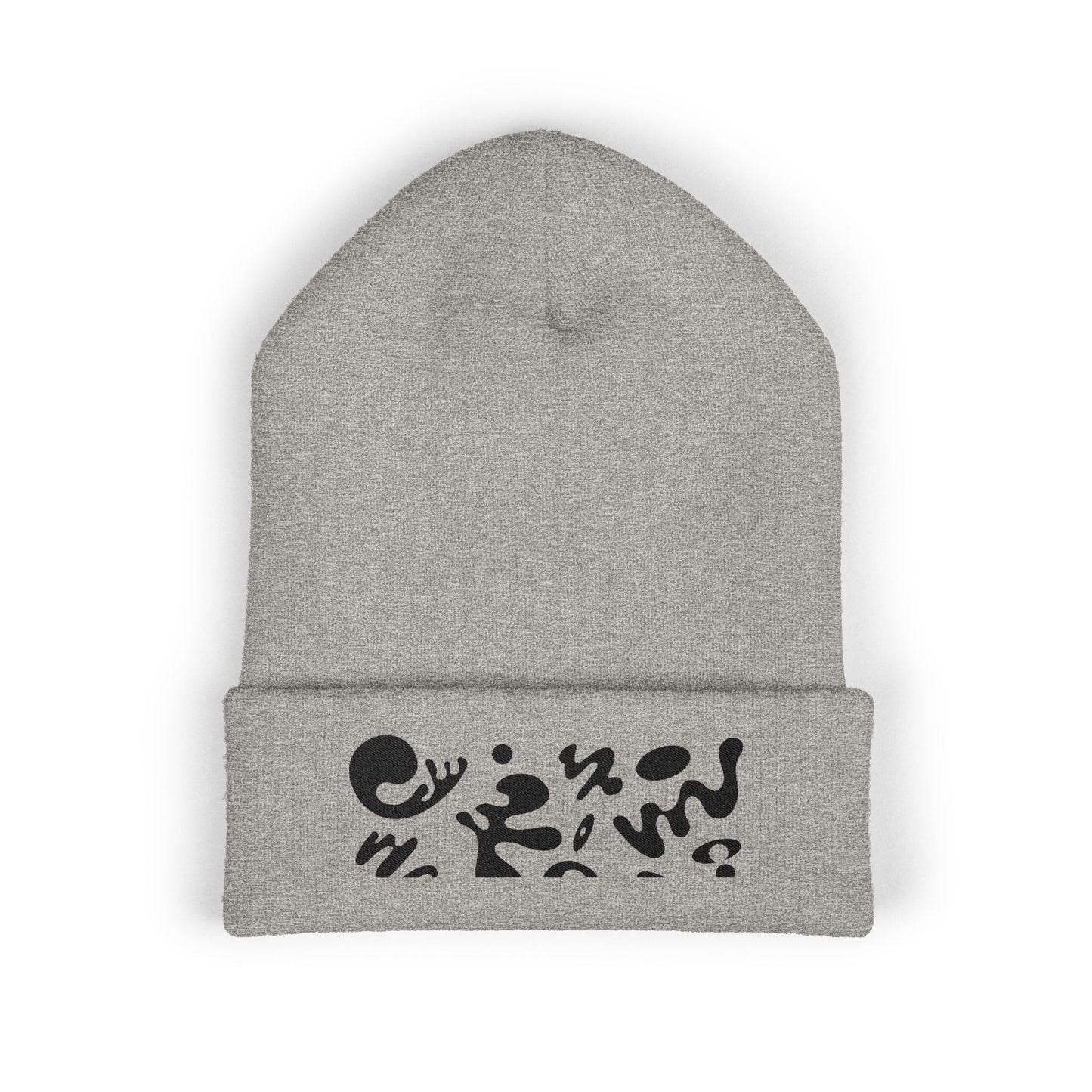 Pure Imagination Embroidered Classic Cuffed Beanie - Smoke Signal Black