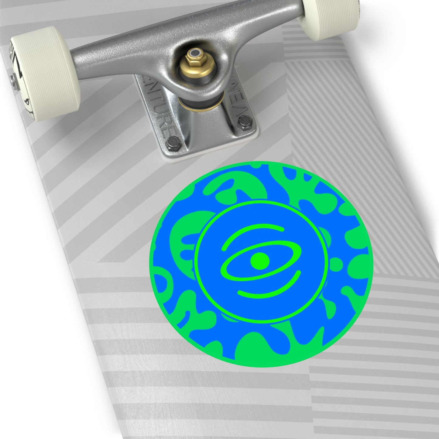 Adorn'd Logo Round Vinyl Stickers - Tide Pool