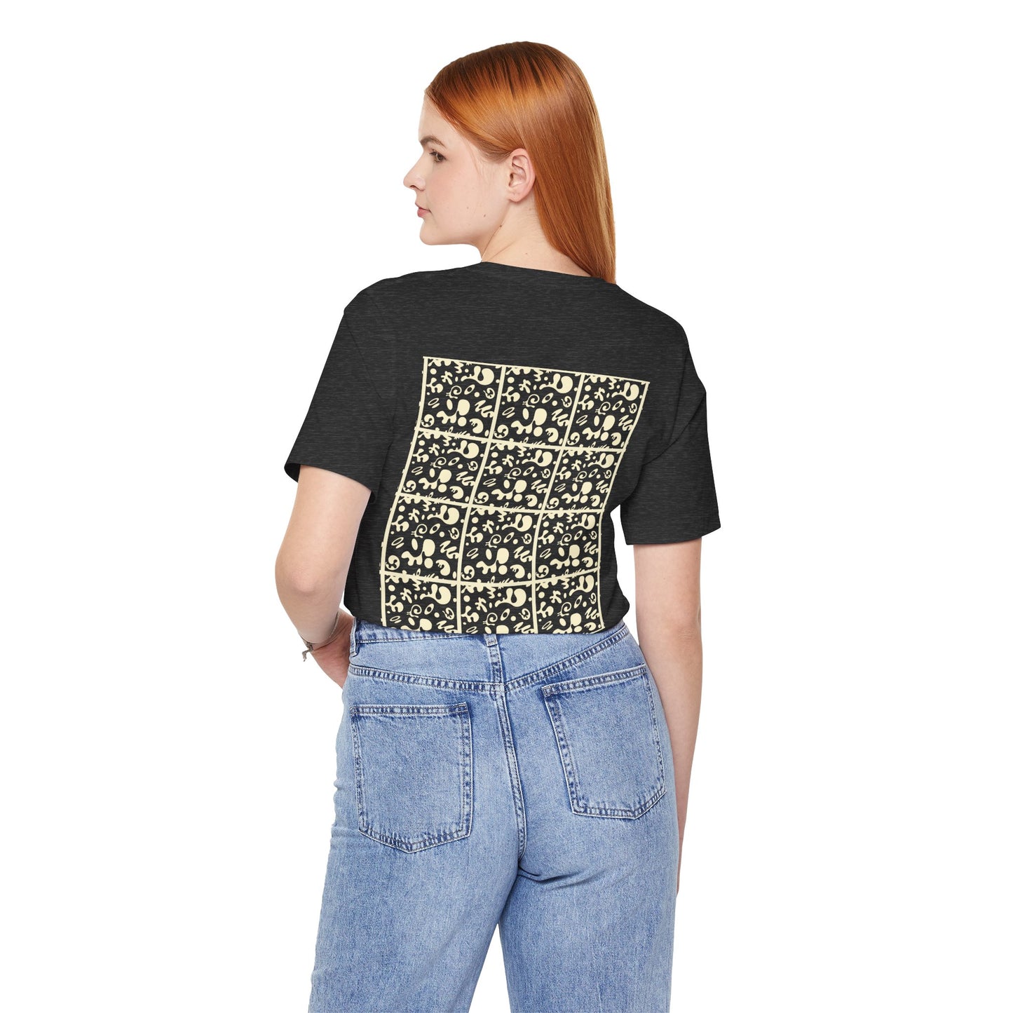 Adorn'd Unisex Jersey Short Sleeve Tee - Blank Page White Print