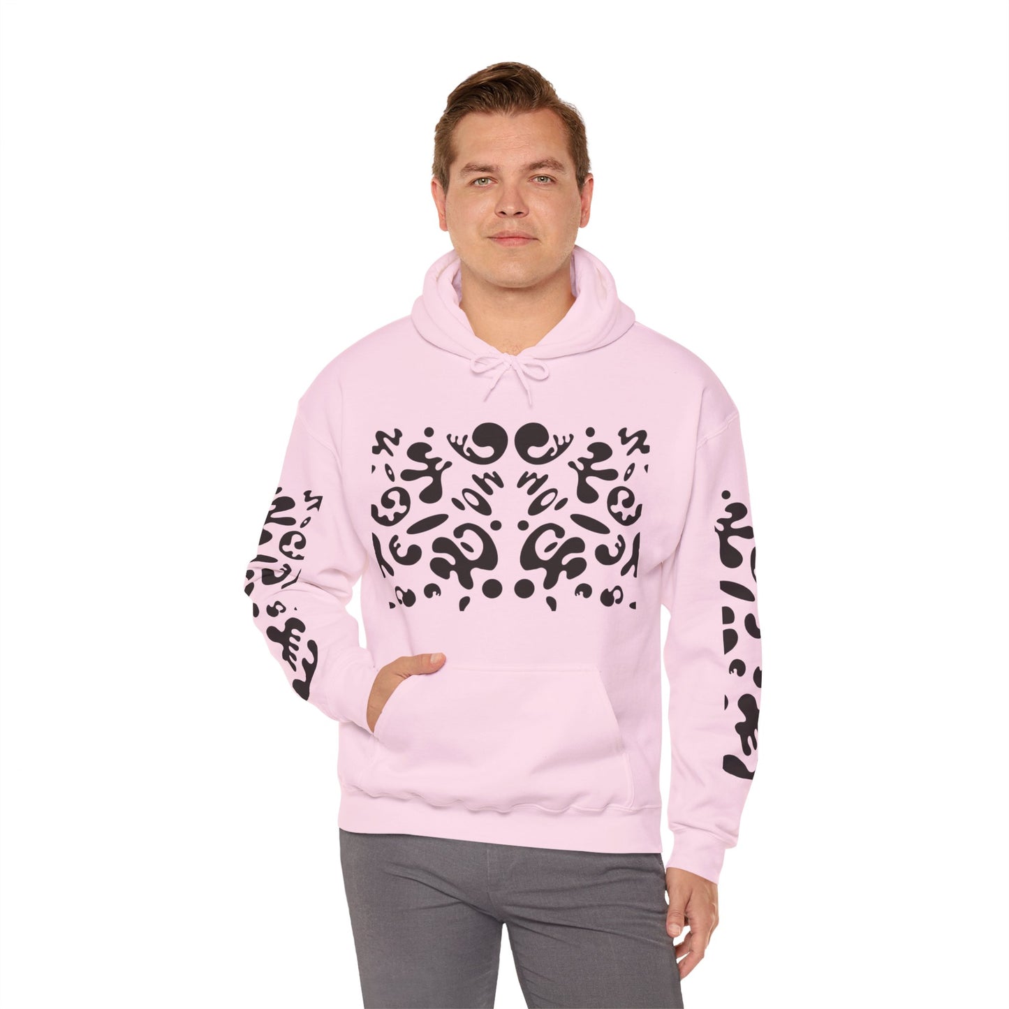 Mirror Work Unisex Heavy Blend™ Hooded Sweatshirt - Smoke Signal Black Print